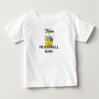 Framtida Pickleball Kung Baby Gult Boll i Krona i T Shirt