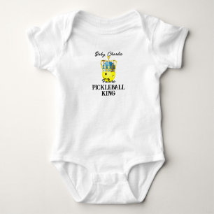 Framtida Pickleball Kung Gult Baby Personlig T Shirt