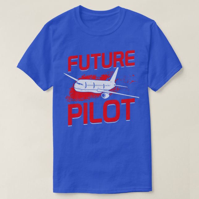 Framtida pilot Flight School Chief Aviator Gift T Shirt (Design framsida)