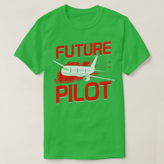 Framtida pilot Flight School Chief Aviator Gift T Shirt (Design framsida)