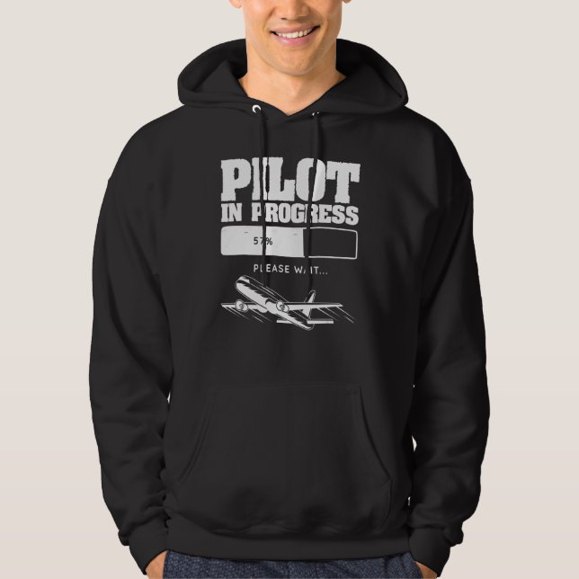 Framtida pilot för luftfart i Flygplan Hoodie (Framsida)