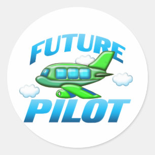 Framtida pilot runt klistermärke