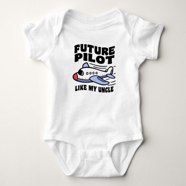Framtida pilot som min farbror tee shirt (Framsida)