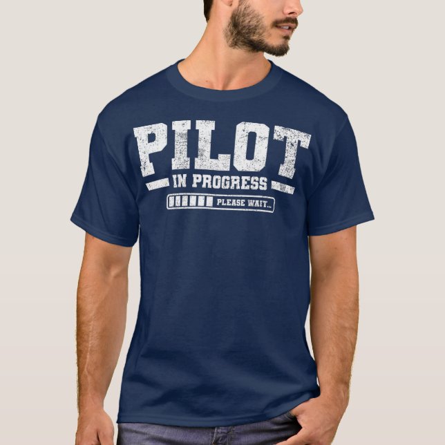 Framtida pilotflygskola Student Vintage T Shirt (Framsida)