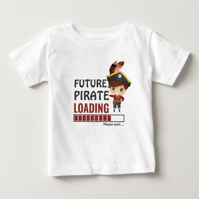 Framtida Pirat-last | Funny Birthday Gifts Boy T Shirt (Framsida)
