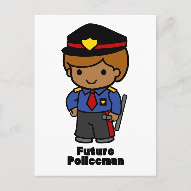 Framtida polis - pojke vykort (Framsida)