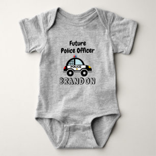Framtida polispolis, polisbil anpassningsbar Baby  T Shirt