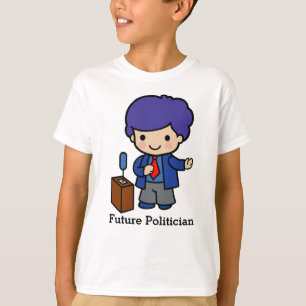 Framtida Politikar/högtalare med blått hår T Shirt