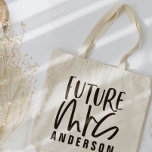 Framtida presenter för förlovning av företagstypog tygkasse<br><div class="desc">Framtida fru elegant,  enkel förlovning av typografi. Modern,  grafisk design.</div>