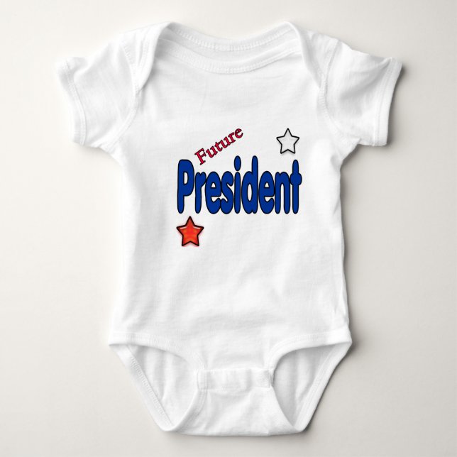 Framtida president med stjärnaskjortan tee shirt (Framsida)