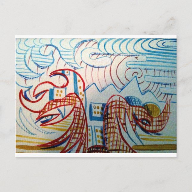 Framtida primitiv vykort (Framsida)