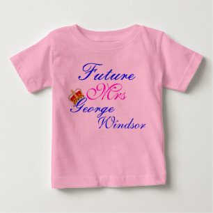 framtida prince george windsor baby creeper tee shirt