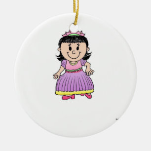 Framtida prinsessa - Lila Julgransprydnad Keramik