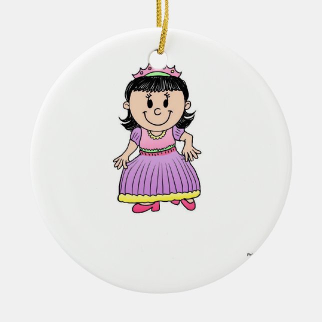 Framtida prinsessa - Lila Julgransprydnad Keramik (Framsidan)