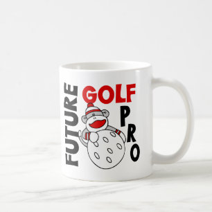 Framtida Pro sock monkey för Golf Kaffemugg