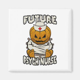 Framtida Psychiatic Nurse Crazy Halloween Pum Magnet