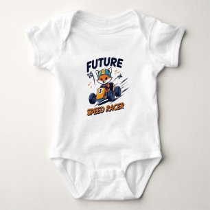 Framtida racer Cute Go Kart & Baby Fox Tävla T Shirt
