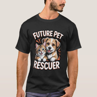 Framtida Räddare Av Husdjur Söt Katt Och Hund T Shirt