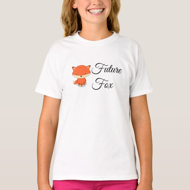 Framtida räv - flicka RingerT-tröja Tee (Framsida)