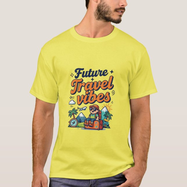 Framtida Resa Vibes Äventyrsdesign T Shirt (Framsida)