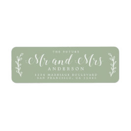 Framtida Returadress av Grönten Script Laurel Etikett