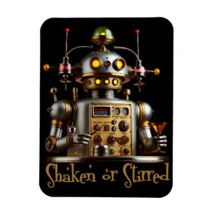Framtida Robot Bartender "Omrörd eller Stirradrad" Magnet