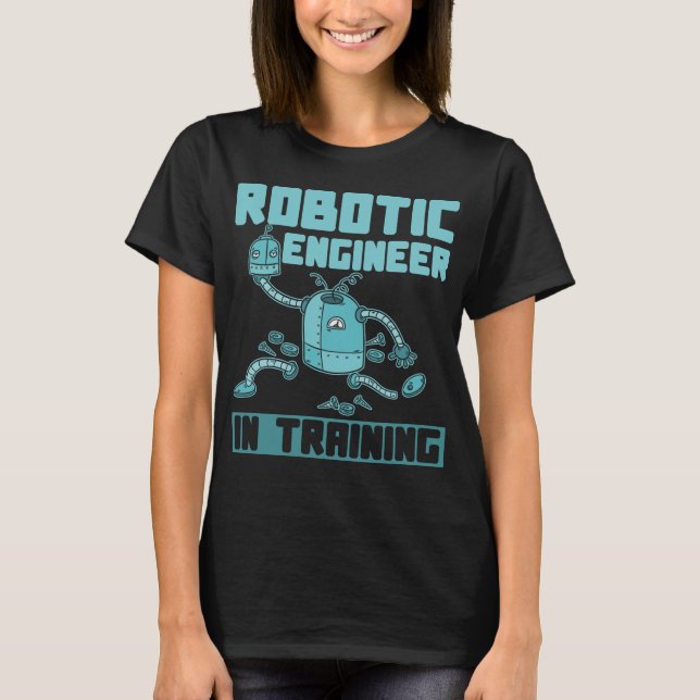 Framtida Robotics Ingenjör Boy Girl Robot T Shirt (Framsida)