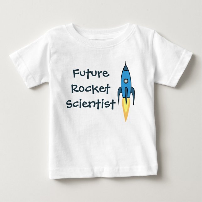 Framtida Rocket Scientist Blue Rymden Boy Funny Tröja (Framsida)