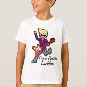 Framtida rockstar namngav pojkar blondint-skjorta t-shirt