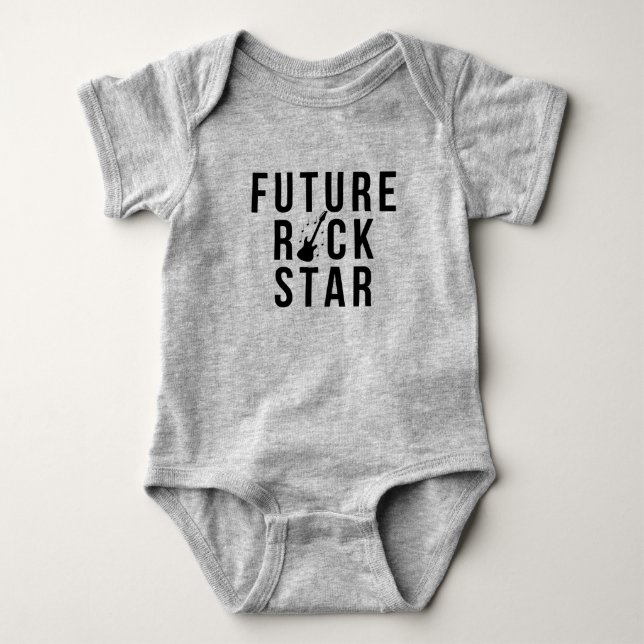 Framtida Rockstjärna Music Baby T-shirt (Framsida)