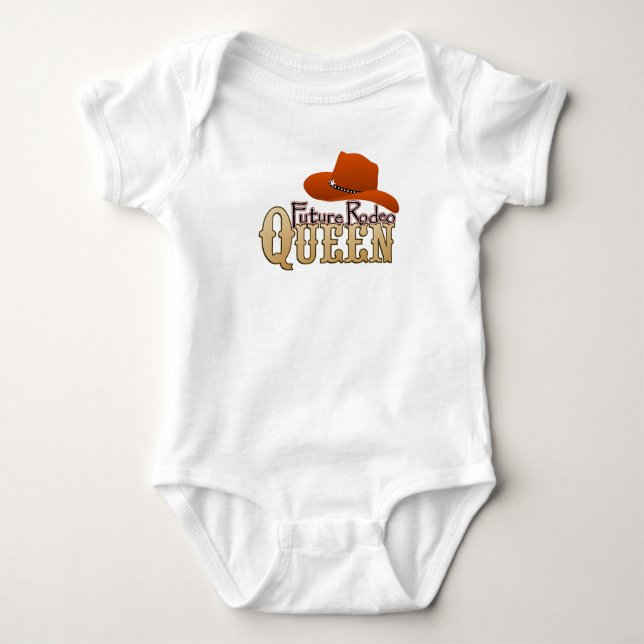 Framtida Rodeo Queen Baby Tee Shirt (Framsida)