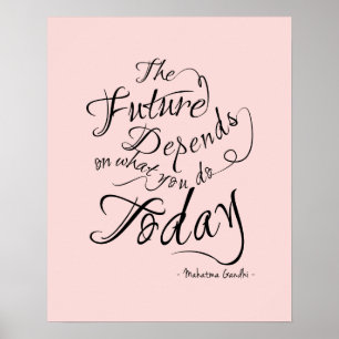 Framtida - Rosa Calligraphy Inspirational Poster