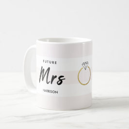 Framtida  Rosa White Guld Diamond-skript Kaffemugg