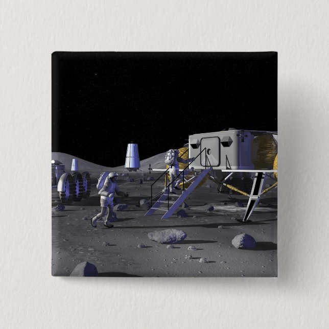 Framtida rymdforskning uppdrag 13 knapp (Framsida)