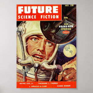 Framtida Science fiction-täckmantel för massa. Poster