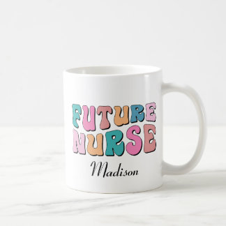 Framtida sjukhembiträden i Cute Nursing School stu Kaffemugg