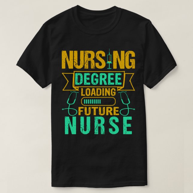 Framtida sjuksköterska från Student Studenten T Shirt (Design framsida)