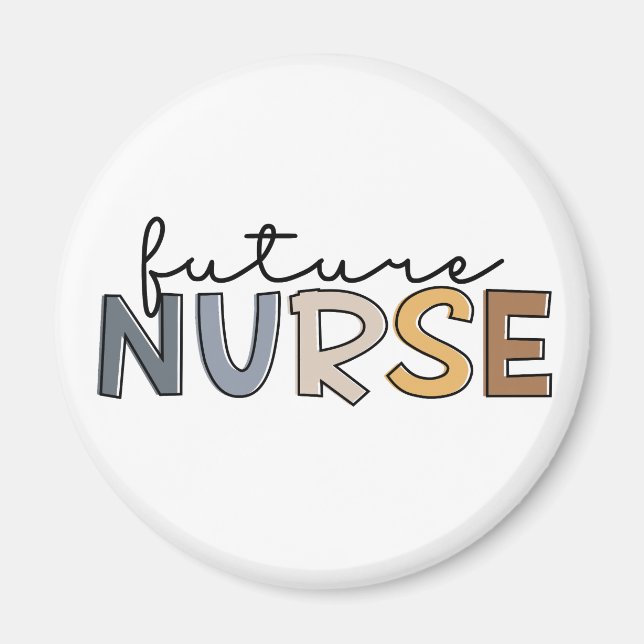 Framtida sjuksköterska | Sjukskola Student Gift Magnet (Framsidan)