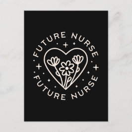 Framtida sjuksköterskebekräftelser blommigt citat vykort