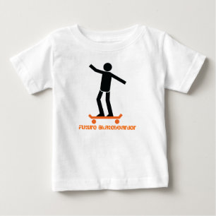 Framtida skateboarderskateboardinganpassningsbar t-shirt