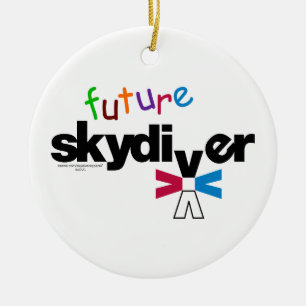 Framtida Skydiver Julgransprydnad Keramik