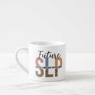Framtida SLP-Tal-patologen Leopard-utskrift Espressomugg