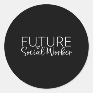 Framtida Social Worker Social Work Student Runt Klistermärke