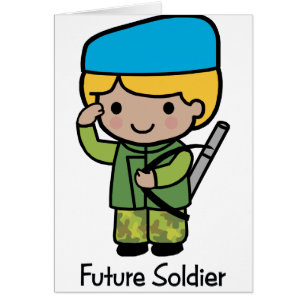 Framtida soldat hälsningskort