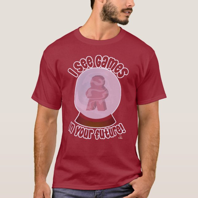 Framtida Spel Kristallkula Hobby Slogan T Shirt (Framsida)