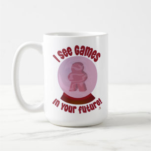 Framtida Spel Kristallkulla Hobby Förutspå Detta Kaffemugg