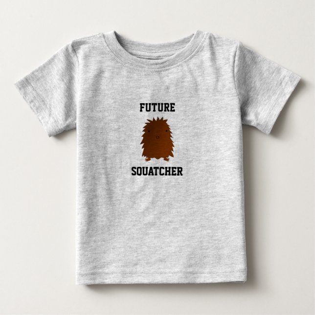 Framtida squatcher baby bigfoot t-shirt (Framsida)