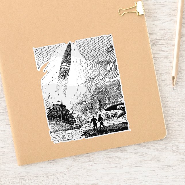 Framtida stad klistermärken (Anteckningsbok)