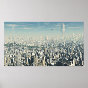 Framtida stad - Poster