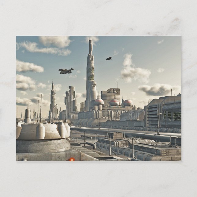 Framtida stadstrafik vykort (Framsida)